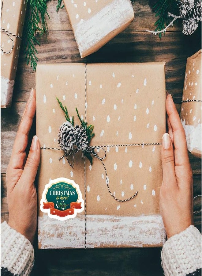 D2C Merry Christmas Gift Wrap Stickers - Self-Adhesive, Peel & Stick Labels, 2 Festive Designs for Gift Wrapping, Greeting Cards, Secret Santa (1.6 x 1.3 Inches, Pack of 36) - Image 4